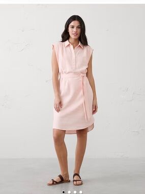 Banana Republic Pink Midi Shirt Dress NWT